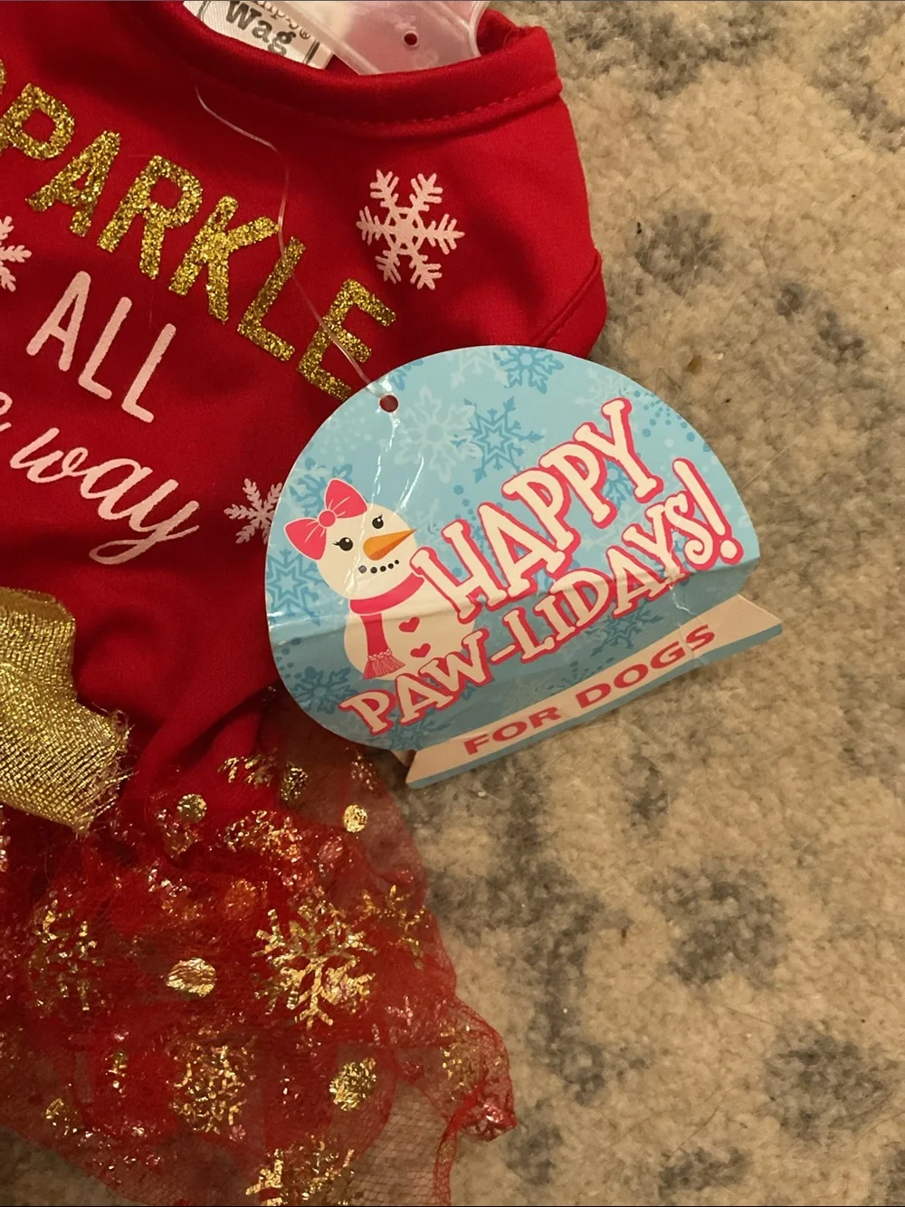 Simply way pet dog Christmas dress, size XS